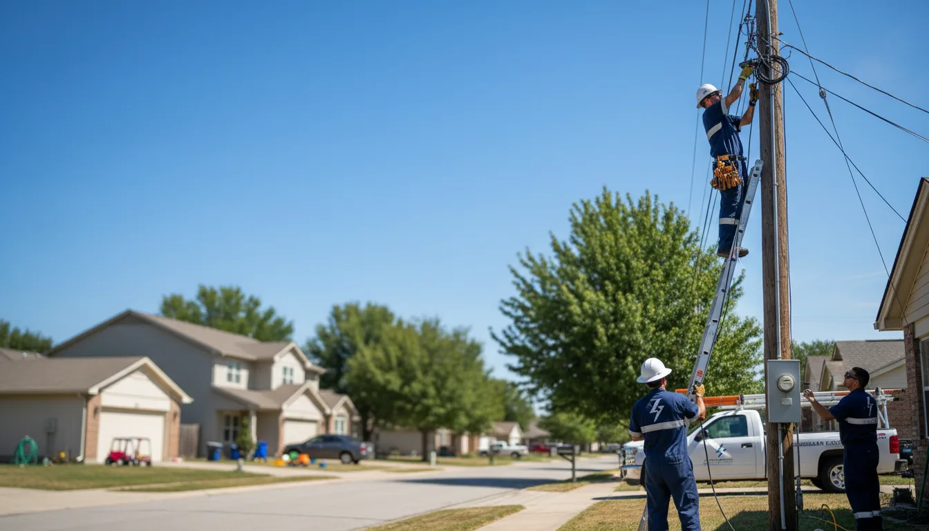 Residential electrician providing installation services in Amesville, OH